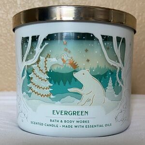 Bath & Body Works Evergreen Candle with Gold Lid